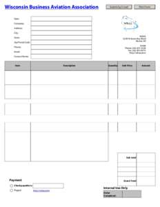 Wisconsin Business Aviation Association  Submit by E-mail Print Form