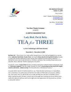 Microsoft Word - Tea for Three Press Release v.1.doc