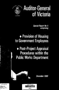 Provision of Housing to Government Employees : post-project appraisal procedures within the