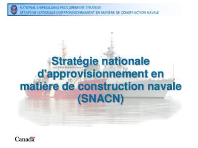 National Shipbuilding Procurement Strategy Secretariat NATIONAL