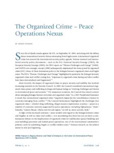 The Organized Crime – Peace Operations Nexus BY WIBKE HANSEN S