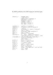 The EBNF specification of the 3APL language for individual agents  P rogram ::=