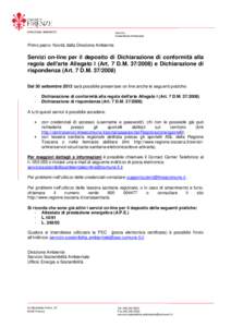 DIREZIONE AMBIENTE  Servizio Sostenibilità Ambientale  Primo piano- Novità dalla Direzione Ambiente