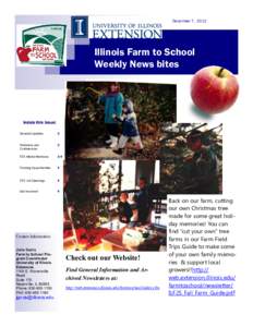 December 7, 2012  Illinois Farm to School Weekly News bites  Inside this issue: