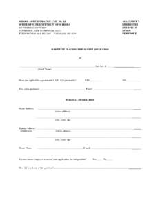 Criminal record / Application for employment / Dismissal / Internet privacy / Pembroke /  Massachusetts / Allenstown /  New Hampshire / Motion / Management / Employment / Recruitment / Pembroke /  New Hampshire