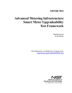 Advanced Metering Infrastructure Smart Meter Upgradeability Test Framework