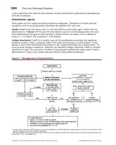 1266  Fluid and Electrolyte Disorders iv has a rapid onset but relatively short duration of action and should be administered simultaneously with other treatments.