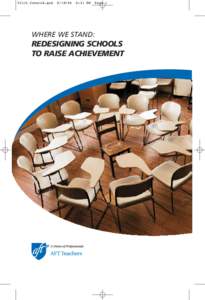 Where We Stand: Redesigning Schools to Raise Achievement - August 2006