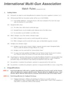 International Multi-Gun Association Match Rules [revised[removed]Safety Rules 1.1