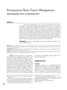 Medical terms / Vertebral column / Hepatology / Radiofrequency ablation / Osteoid osteoma / Percutaneous vertebroplasty / Hepatocellular carcinoma / Osteoblastoma / Cryoablation / Medicine / Interventional radiology / Anatomical pathology