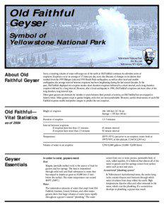 Old Faithful Geyser Symbol of