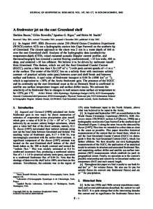 JOURNAL OF GEOPHYSICAL RESEARCH, VOL. 107, NO. C7, [removed]2001JC000935, 2002  A freshwater jet on the east Greenland shelf Sheldon Bacon,1 Gilles Reverdin,2 Ignatius G. Rigor,3 and Helen M. Snaith1 Received 2 May 2001; 