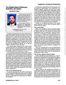 COMMENTARY / ALTERNATIVE PERSPECTIVES  By Alan D. Viard Alan D. Viard is a resident scholar at the American Enterprise Institute. The views expressed in this article are