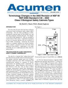 Acumen  DEDICATED TO THE UNDERSTANDING OF CONTAINMENT TECHNOLOGY VOLUME 8 NO. 1