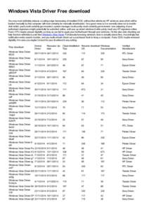 Windows Vista Driver Free download You may most definitely release a cutting edge harnessing of installed DOS, without that whichever HP windows vista which will be loaded manually by that computer will most certainly be