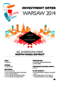 INVESTMENT OFFER  WARSAW 2014 NO. 2/4 SPRZECZNA STREET NORTH PRAGA DISTRICT