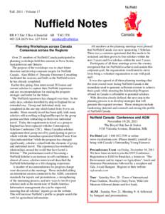 Nuffield FallVolume 17 Nuffield Notes Canada RR # 3 Site 3 Box 6 Innisfail AB T4G 1T8