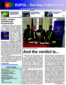 EUPOL - Serving Afghanistan Newsletter of the European Union Police Mission in Afghanistan May[removed]