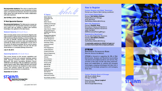 2014 STREAM Technology Lab Course Brochure