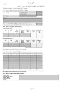 Schedule F (Rule 5A(5)) Notice in terms of Rule 5A(5) of the Capital Gains Rules, 1993 Computation of the gains or profits referred to in article[removed]b)(ii) Part 1 - Details of change in the issued share capital or vot