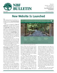 NBF BULLETIN News for friends, contributors and members of