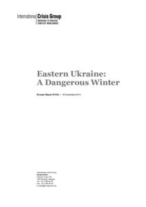 Microsoft Word[removed]Eastern Ukraine - A Dangerous Winter.docx
