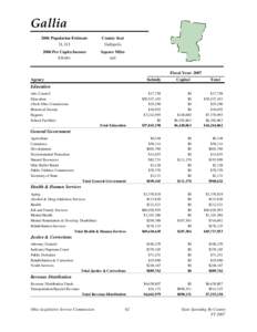 Gallia 2006 Population Estimate 31,313 County Seat Gallipolis