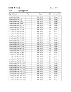 Smith County Office: (Page 1 of 21)  Chancery Court