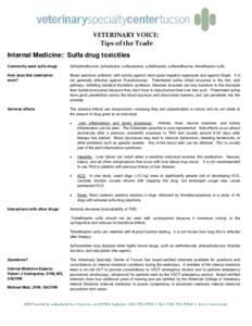 Microsoft Word - AUG13--Sulfa Drug Toxicities