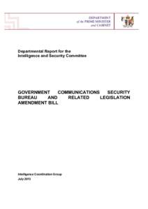 Microsoft Word - Departmental report GCSB and Related Legislation Amendment Bill.doc