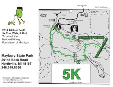 Maybury State Park PARK ENTRANCE EIGHT MILE ROAD HORSE TRAIL ACCESS