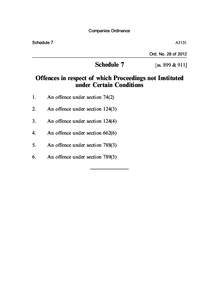 Companies Ordinance Schedule 7 A5131 Ord. No. 28 of 2012