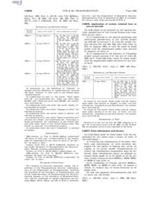 § [removed]TITLE 49—TRANSPORTATION 110 Stat. 1295; Pub. L. 107–56, title VIII, §§ 810(g), 811(j), Oct. 26, 2001, 115 Stat. 381, 382; Pub. L.