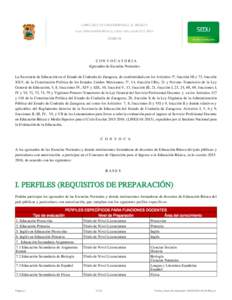 CONVOCATORIA -Egresados de Escuelas NormalesLa Secretaría de Educación en el Estado de Coahuila de Zaragoza, de conformidad con los Artículos 3º, fracción III y 73, fracción XXV, de la Constitución Política de lo