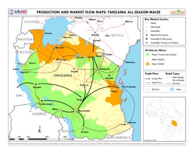 PRODUCTION AND MARKET FLOW MAPS: TANZANIA ALL SEASON MAIZE Kisumu UGANDA  Nyeri