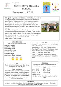 STOKE FLEMING  COMMUNITY PRIMARY SCHOOL Newsletter – [removed]KS2 Sports Day – We were not blessed with the beautiful weather