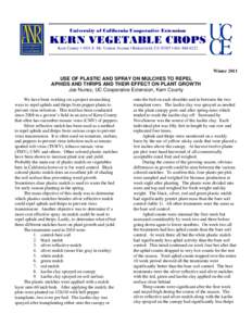 2009 Kern County Potato Variety Trial