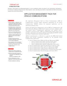 Oracle Database / Oracle Enterprise Manager / Application Integration Architecture / Oracle Enterprise Service Bus / Oracle Fusion Middleware / Software / Computing / Oracle Corporation