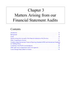 Finance / Financial audit / Generally Accepted Auditing Standards / Audit / Financial statement / International Standards on Auditing / Generally Accepted Accounting Principles / Auditor General of Newfoundland and Labrador / Auditor independence / Accountancy / Auditing / Business