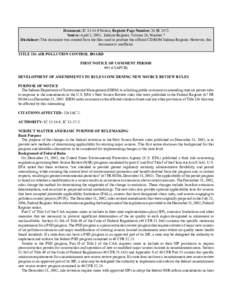 Air pollution in the United States / Pollution in the United States / Emission standards / Air pollution / New Source Review / Clean Air Act / Lowest Achievable Emissions Rate / Best Available Control Technology / State Implementation Plan / Pollution / Environment / United States Environmental Protection Agency