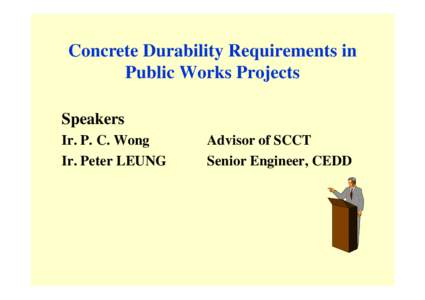 Concrete Durability Requirements in Public Works Projects