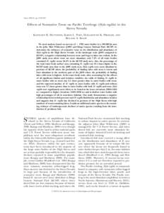 Copeia, 2001(4), pp. 1130–1137  Effects of Nonnative Trout on Pacific Treefrogs (Hyla regilla) in the Sierra Nevada KATHLEEN R. MATTHEWS, KAREN L. POPE, HAIGANOUSH K. PREISLER, ROLAND A. KNAPP