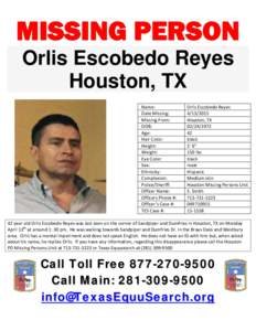 Danny Orlis series / Brays Oaks /  Houston / Texas EquuSearch / Westbury /  Houston