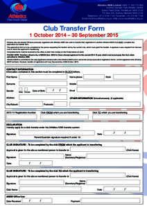 Athletics NSW Limited ABN[removed]Sydney Olympic Park Athletic Centre Edwin Flack Drive, Homebush NSW 2129 PO Box 595, Sydney Markets NSW 2129 Telephone +[removed]Facsimile + [removed]Email Info@nswath