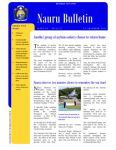 REPUBLIC OF NAURU  INSIDE THIS ISSUE:  