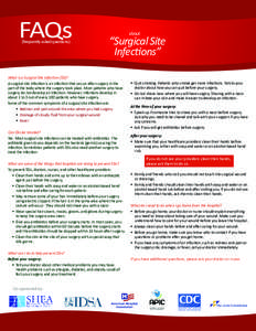 FAQs (frequently asked questions) “Surgical Site Infections”