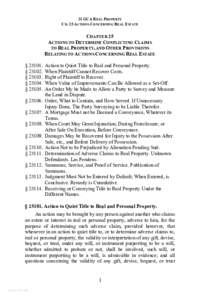 21 GCA REAL PROPERTY CH. 25 ACTIONS CONCERNING R EAL ESTATE CHAPTER 25 ACTIONS TO DETERMINE CONFLICTING CLAIMS TO REAL PROPERTY, AND OTHER PROVISIONS