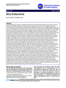 Galanello and Origa Orphanet Journal of Rare Diseases 2010, 5:11 http://www.ojrd.com/contentOpen Access  REVIEW