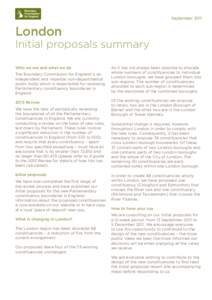 Initial proposals summary | London
