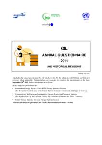 Attached is the annual questionnaire for coal, gases manufactured from coal, wastes and associated gases which provides for the submission of 1996 data and a revision of 1997 data where applicable.  Administrations are r
